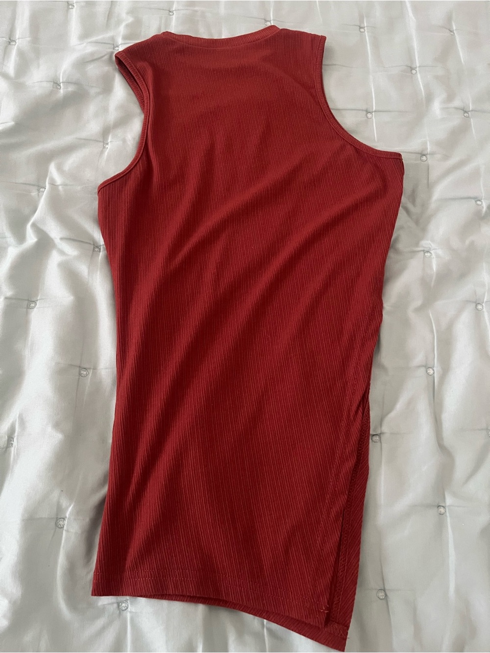 Sleeveless Ribbed Tank Top pants set - Rust - Picture 2 of 5